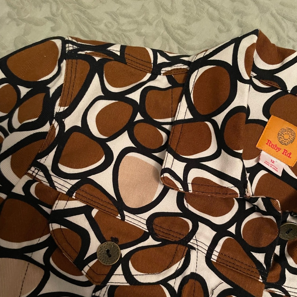 Ruby Rd. Bold Patterned Jean Jacket - image 3